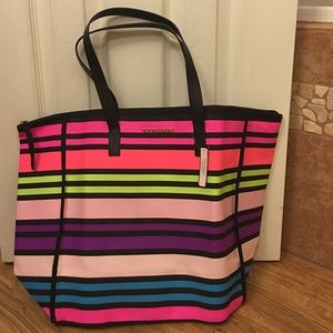 Never used Victoria's Secret neon stripe tote bag