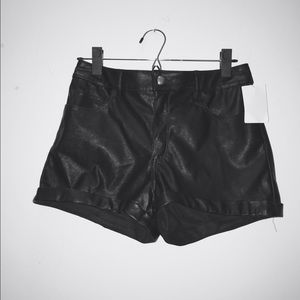 H&M Faux Leather Shorts - Size 8