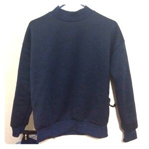 Mock Neck Pullover (Navy)