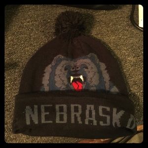 Nebraska bear beanie