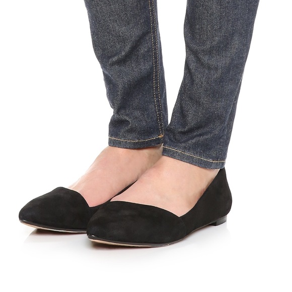 Madewell Suede Mira Flat in Maroon
