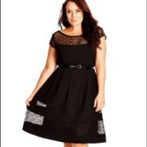 City chic fit & flare dress size m/18