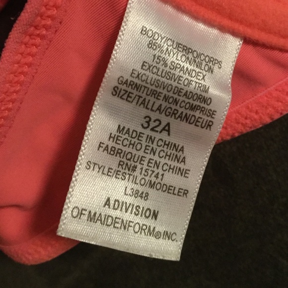 Neon Coral bra - Picture 2 of 2