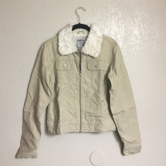 Anchor Blue Khaki Jacket w/Faux Fur Collar (Small) - Picture 1 of 4