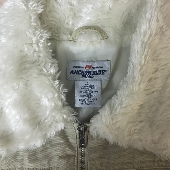 Anchor Blue Khaki Jacket w/Faux Fur Collar (Small) - Picture 3 of 4