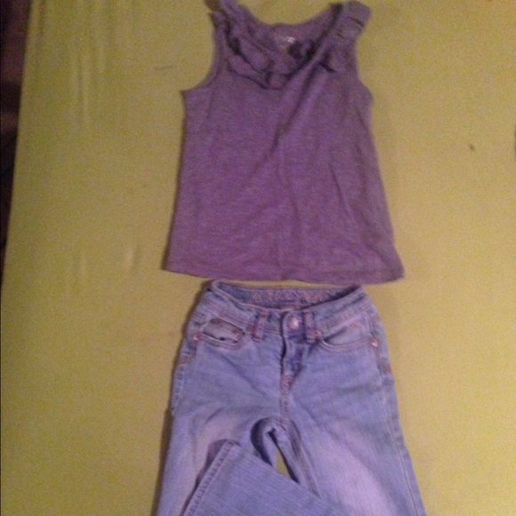 Kids Jeans and Blouse Outfit Bundle