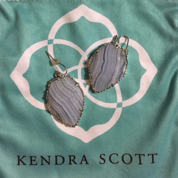 NLA Kendra Scott Corley Earring LE Blue Lace Agate