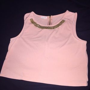 Nordstrom Socialite Crop blush top