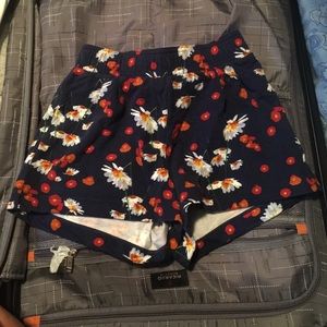 floral cotton shorts