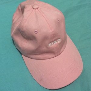 Pastel pink baseball cap