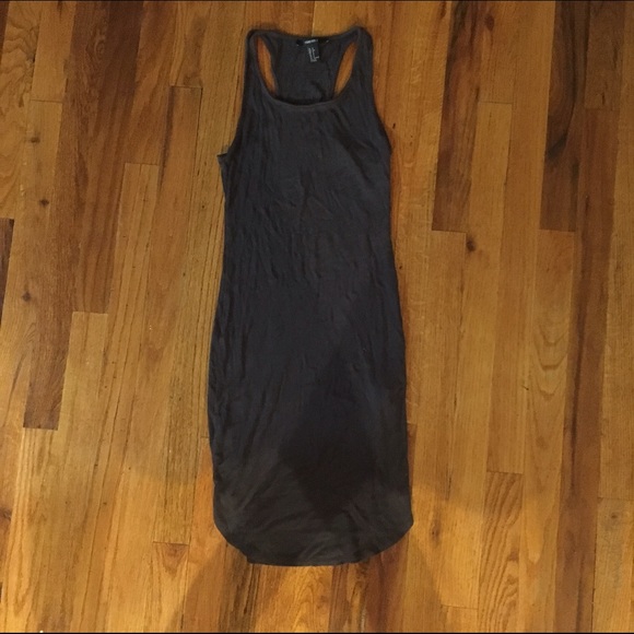 Gray Ribbed Midi Dress Small (w U-cut on the end) - Picture 1 of 1