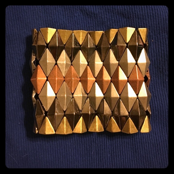 Urban Outfitters Mixed Metal Wide Stretch Bracelet