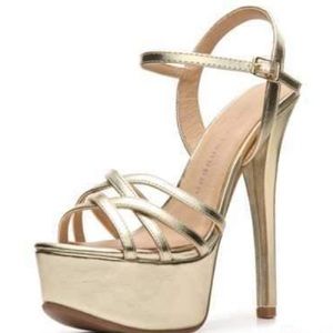 CHINESE LAUNDRY THALIA GOLD PLATFORM SANDAL NEW 8