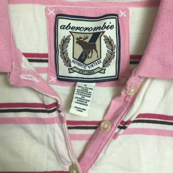 Abercrombie Authentic Vintage Striped Polo (Large) - Picture 3 of 4