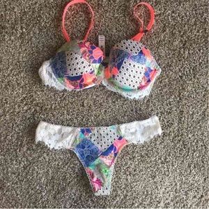 Victoria's Secret Patchwork Bra & Panty