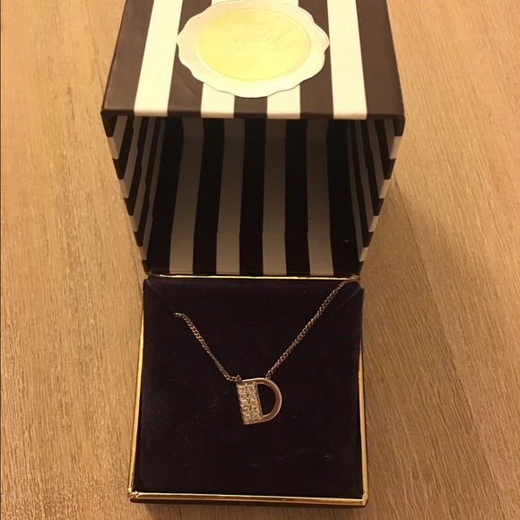 Henri Bendel NYC Letter D Necklace / SILVER