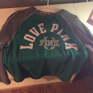 Green and grey PINK long sleeve