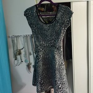 Black cheetah print dress