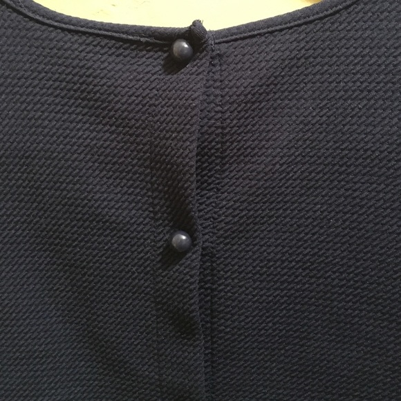 Dark navy scalloped hem top - Picture 4 of 4