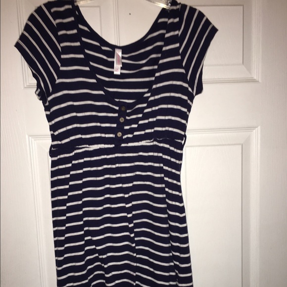 Blue & White Striped Dress