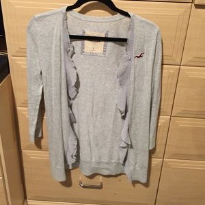Gray hollister cardigan