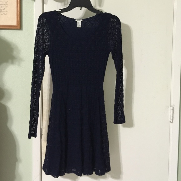 Navy blue lace dress