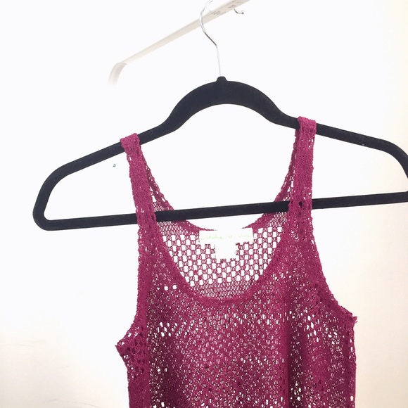 Urban Outfitters Tops - Like NEW urban outfitters burgundy open knit tank Urban Outfitters Tops - Like NEW urban outfitters burgundy open knit tank