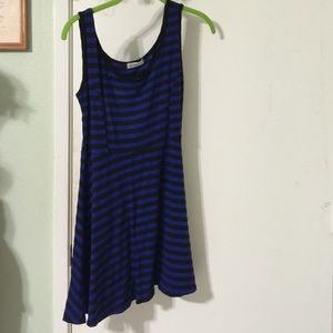 Blue and black sun dress
