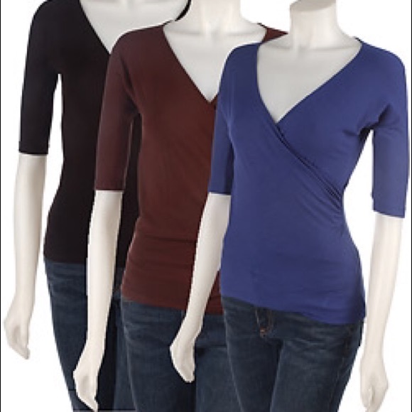 Black BCBGMaxAzria Twist & Shout Jersey Knit Top