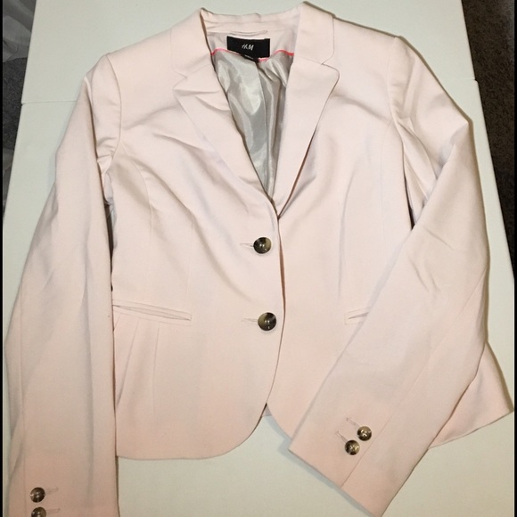 Pale Pink Button Blazer