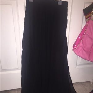 Sheer black maxi skirt