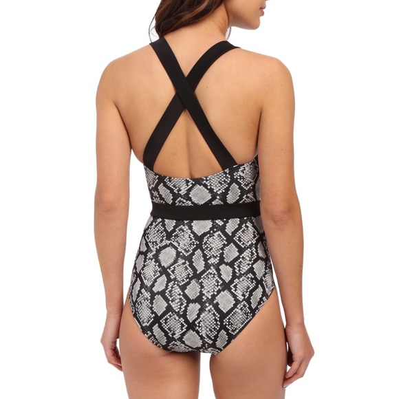 Michael Kors gray black one piece swimsuit - Picture 2 of 6