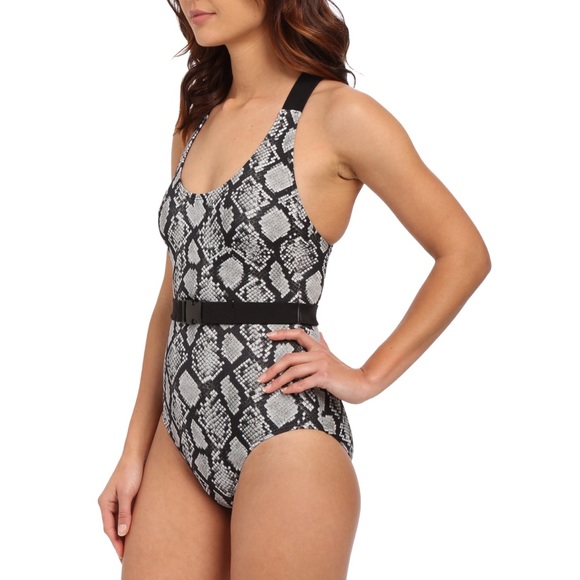 Michael Kors gray black one piece swimsuit - Picture 3 of 6