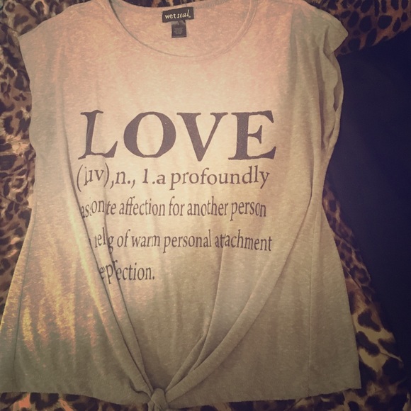 Wet seal top size small with tie front