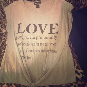 Wet seal top size small with tie front