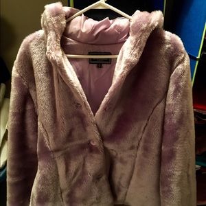 Light purple fuzzy coat 💋