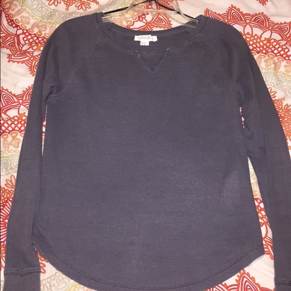 Long sleeve grey Forever 21 top