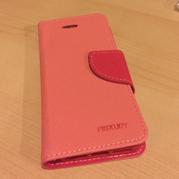 Red & Pink iPhone 5 wallet case
