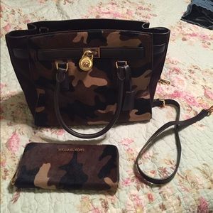 Michael Kors purse with matching wallet
