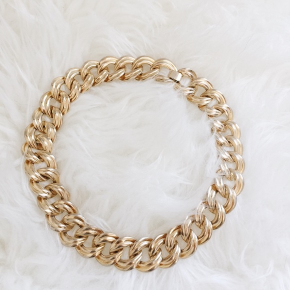 Vintage Brass Chain Necklace