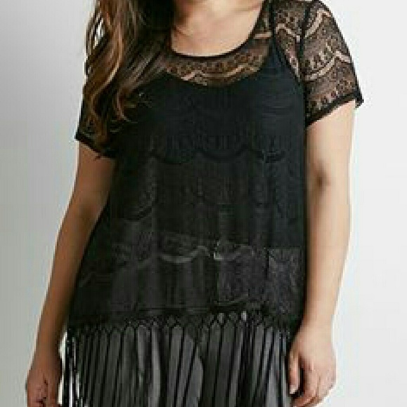 F21 Plus Lace Shirt