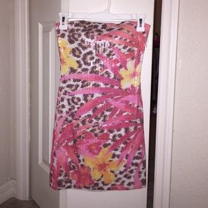 Sequined Bebe dress. Size XS