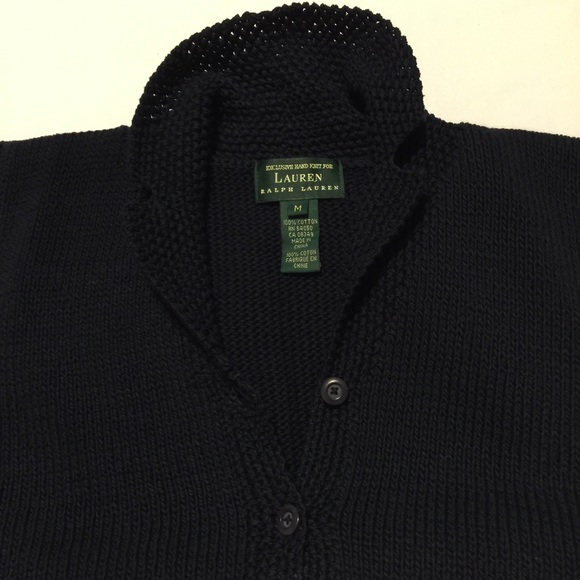 Ralph Lauen navy blue sleeveless sweater size MED - Picture 4 of 4