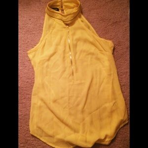 Bebe mock neck blouse with zipper- xs