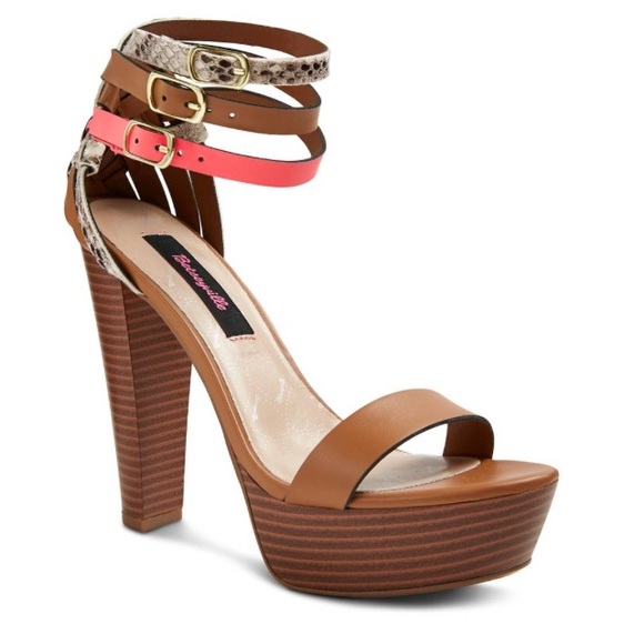 Betseyville Dala Slide Sandals tan, woven platform - Picture 1 of 3