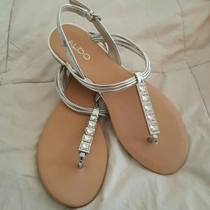 Silver bling Aldo sandals
