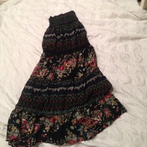 Floral tube top maxi