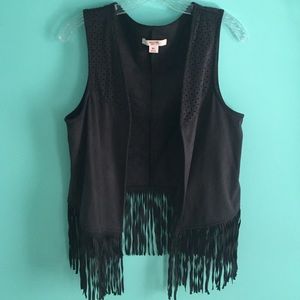 Fringe suede vest