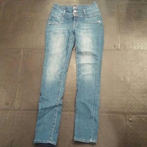 High waisted skinny jeans