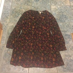 Black flowered dress